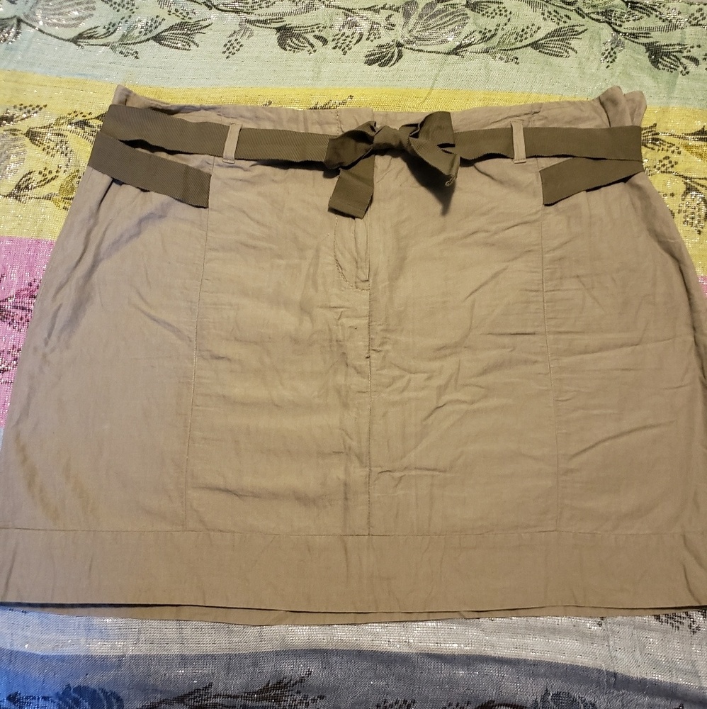 Ann Taylor Loft Army Green mini skirt